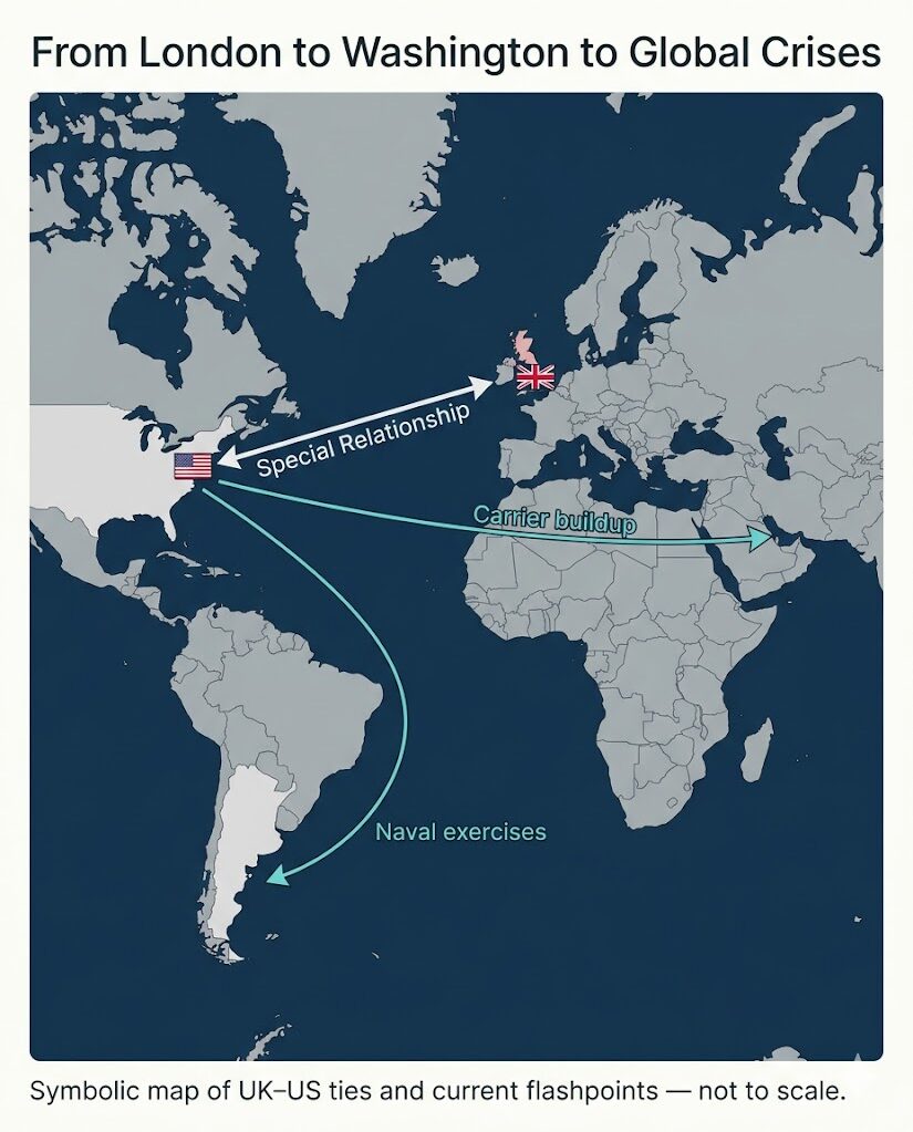 From London to Washington to Global Crisis.  King Charles travels to the U.S. 