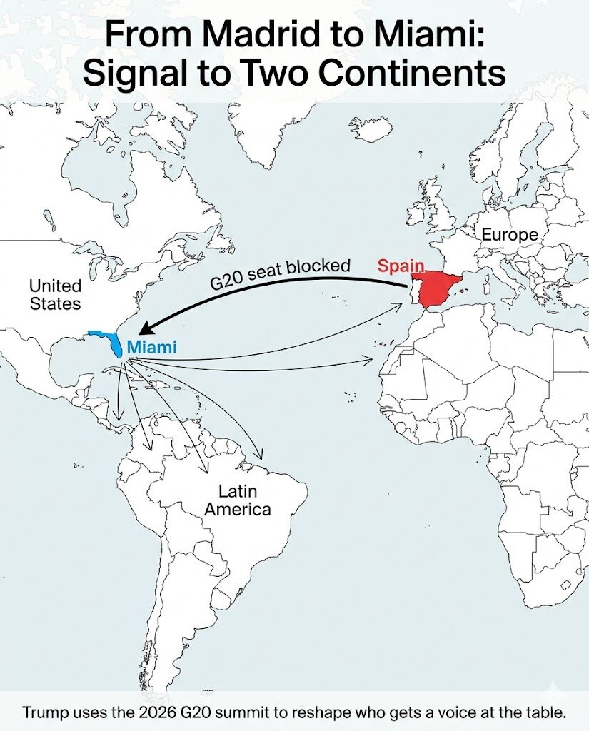 From Madrid to Miami:  Signal to Two Continents: A G20 Miami Seat Gets Blocked 