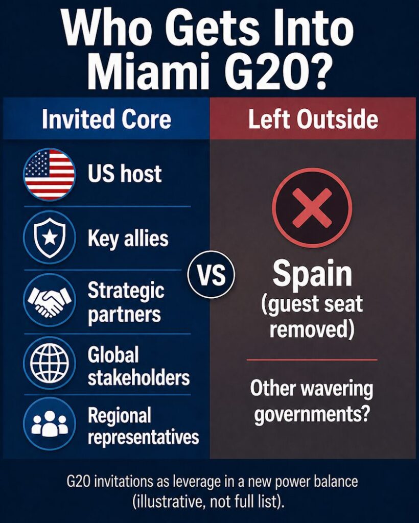 Who Gets Into Miami G20?  Invited Core and Left Outside