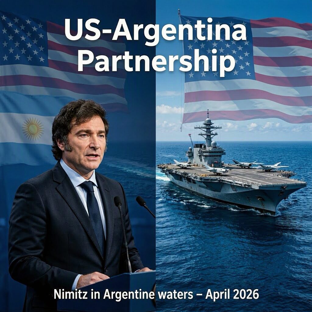 US-Argentina partnership:  Nimitz in Argentine waters (April 2026) 