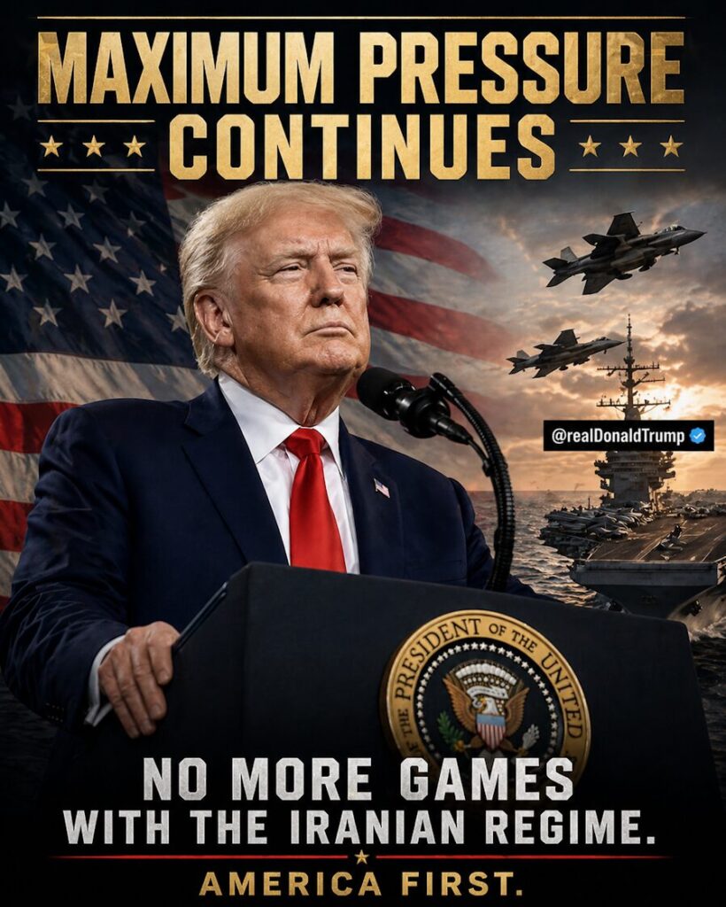 Maximum pressure continues:  No more games with Iranian regime. 