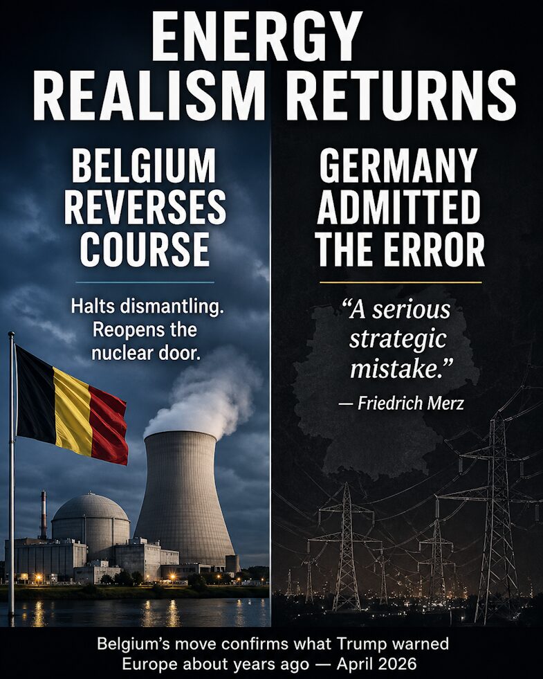 Energy Realism Returns:  Belgium's Move Confirms What Trump Warned Europe about Years Ago
