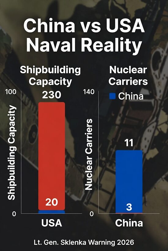 China vs USA Naval Reality:  Lt. Gen. Sklenka Warning 2026