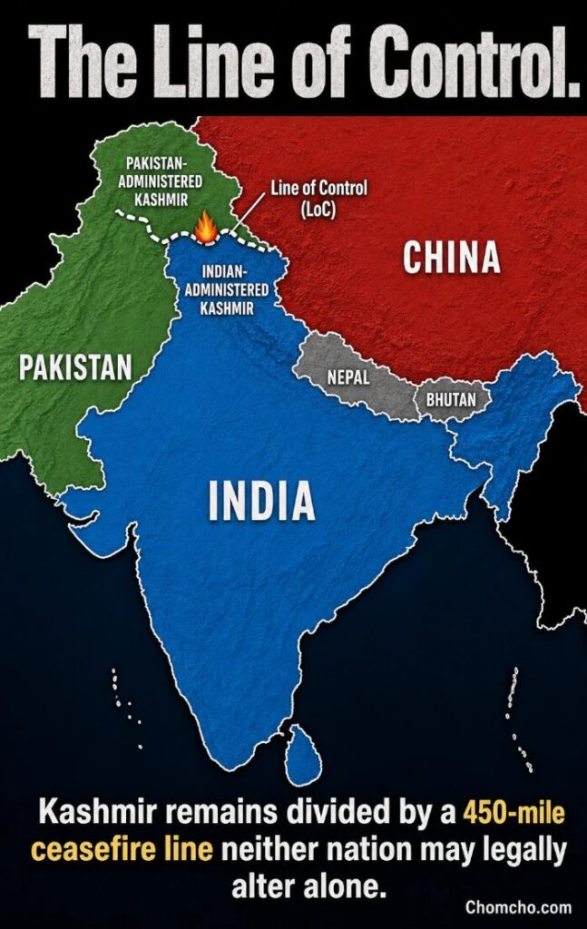 Kashmir remains split by the Line of Control (LoC) the flashpoint of every India-Pakistan war since 1947. 