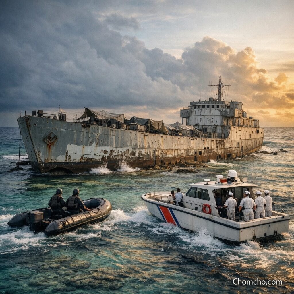 A Filipino sailor was injured at Second Thomas Shoal on July 20.